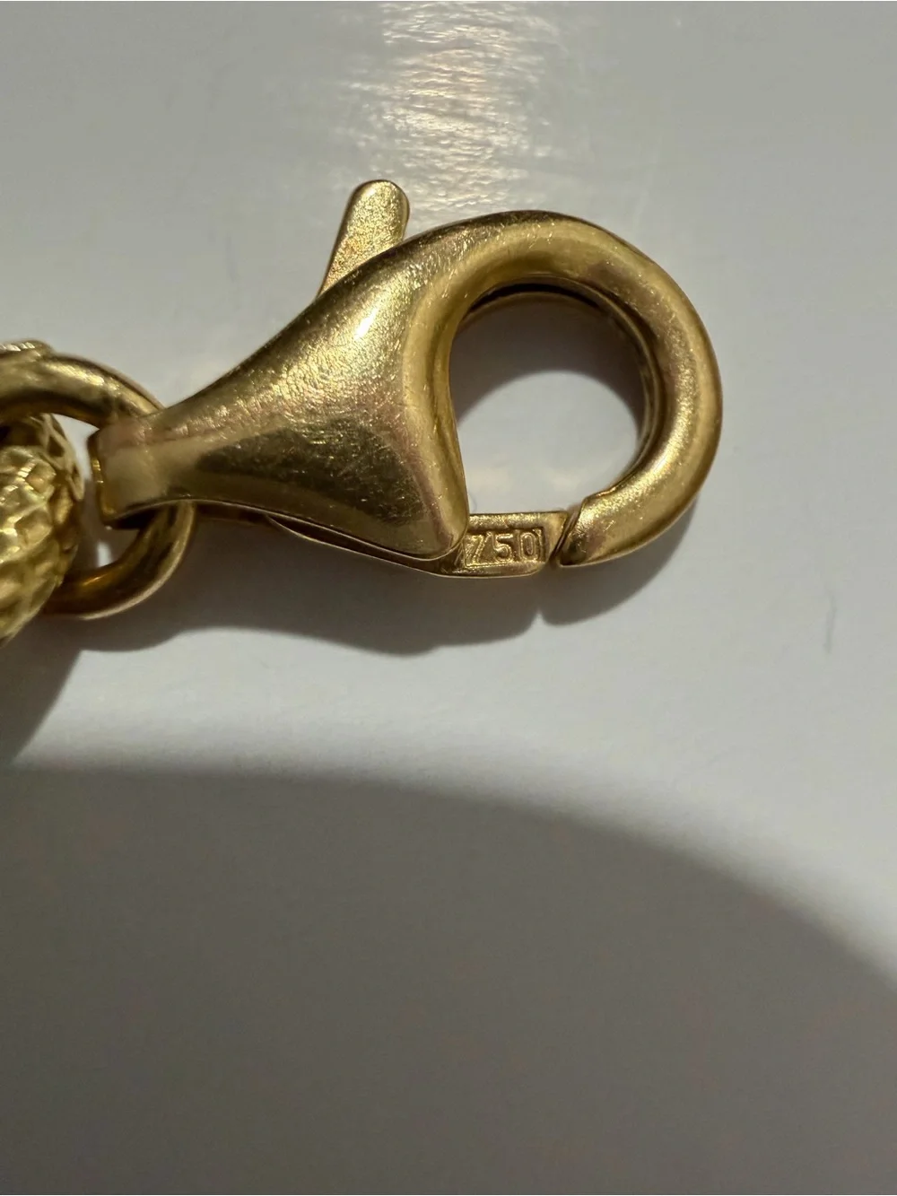 Vintage Gold Link Bracelet - Shiny Gold Tone